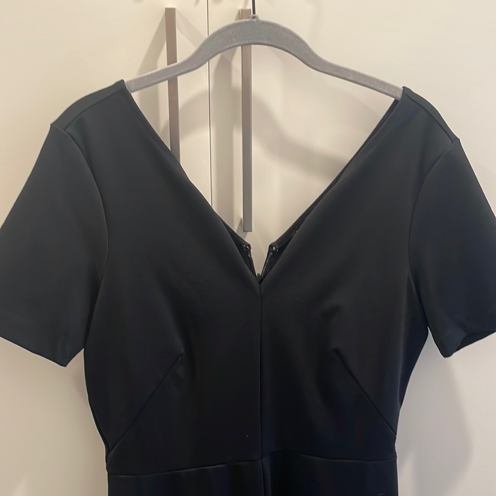 Banana Republic black dress, double v